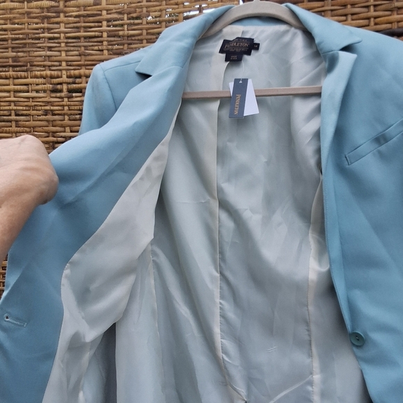 Pendleton Baby Blue Wool Vintage Lined Blazer 14 NWT - Picture 6 of 14
